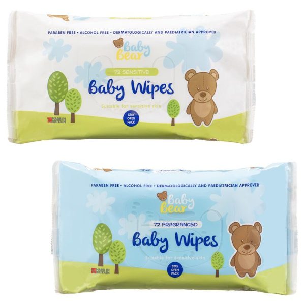 Baby Bear Sensitive Baby Wipes 72pack