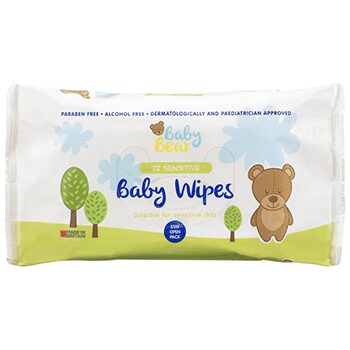 Baby Bear Sensitive Baby Wipes 72pack