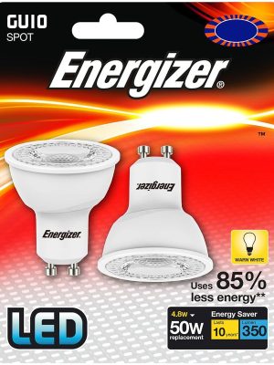 Energizer LED 50W GU10 Dimmable Bulb 2pack