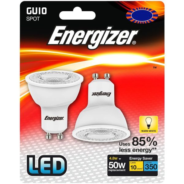 Energizer LED 50W GU10 Dimmable Bulb 2pack