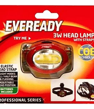 Eveready 3W Head Lamp with Straps