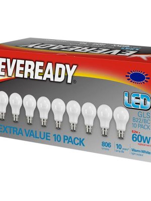Eveready 60W B22 LED Bulb 10pk