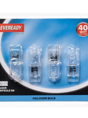 Eveready Halogen G9 40W Capsule Light Bulbs 4pack