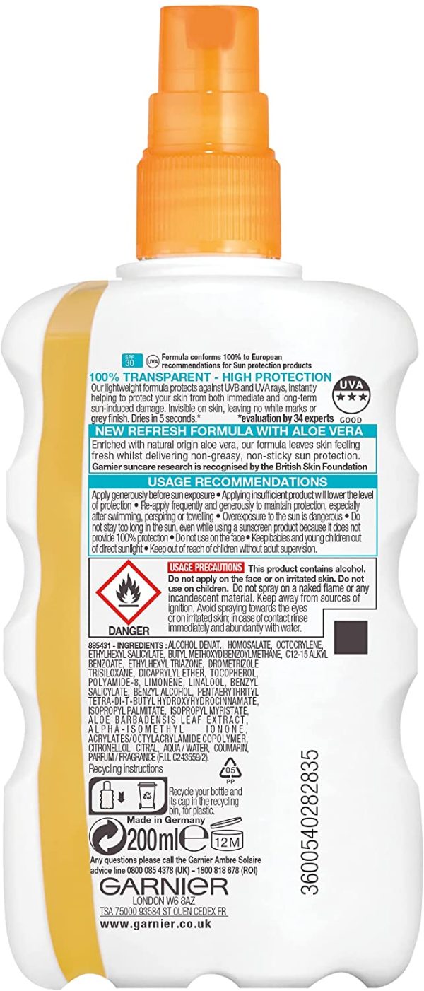 Garnier Ambre Solaire Clear Protect SPF30 200ml