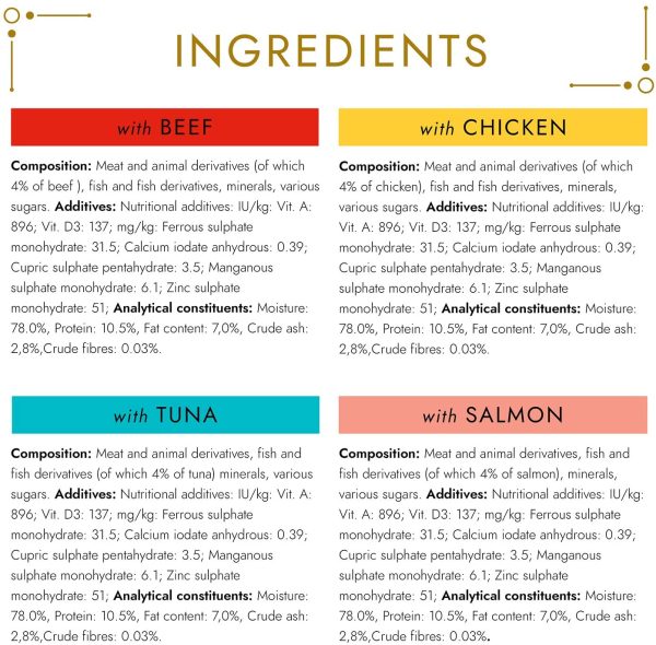 Gourmet Gold Cat Food Tins Melting Heart, 8x85g