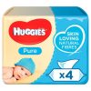 Huggies Pure Baby Wipes flanah 01 Huggies Pure Baby Wipes 4 x 56 pack
