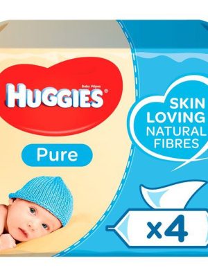 Huggies Pure Baby Wipes 4 x 56 pack