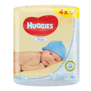 Huggies Pure Baby Wipes flanah 02 Huggies Pure Baby Wipes 4 x 56 pack