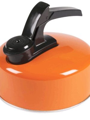 Milestone Camping Aluminium Whistling Kettle, Orange,