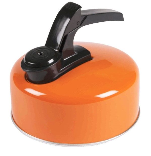 Milestone Camping Aluminium Whistling Kettle, Orange,