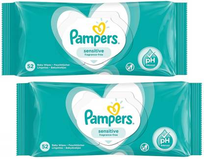 Pampers Scented Fragrance-Free Wipes 52 pack