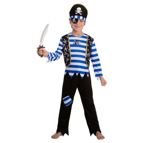 Pirates Dress Up Outfit Blue. Age 3-5