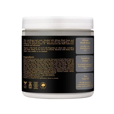 SheaMoisture Clarifying Mask, African Black Soap 6 oz