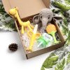 Flanah Teething Toy for Baby and Rattler Teether(Set of 5) BPA Free Natural Organic Silicone Baby Set Include 3 Teether for Baby 1 Elephant Rattling Natural Wooden Ring Toy 1 Soothing Fruit Feeder for Newborn